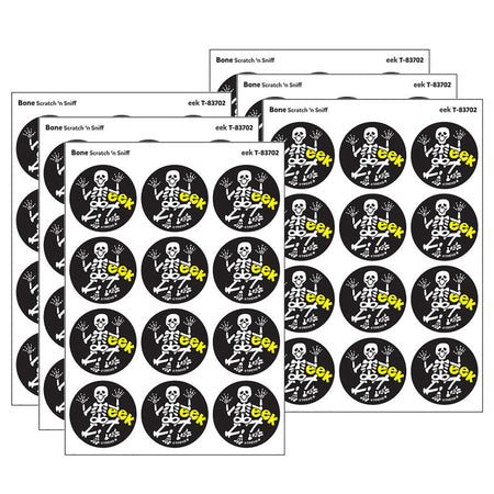 eek/Bone Scent Retro Scratch 'n Sniff Stinky Stickers&reg;, 24 Per Pack, 6 Packs