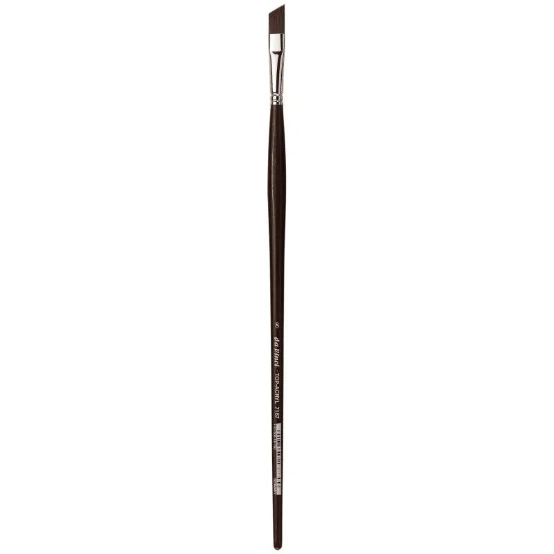TOP-ACRYL Red-Brown Brush, Synthetic, Acrylic & Oil, Slant, Series 7187, Size 8