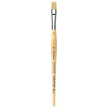 JUNIOR BORSTE Synthetic Student Brush, Synthetic, Tempera, Flat, Series 329, Size 10