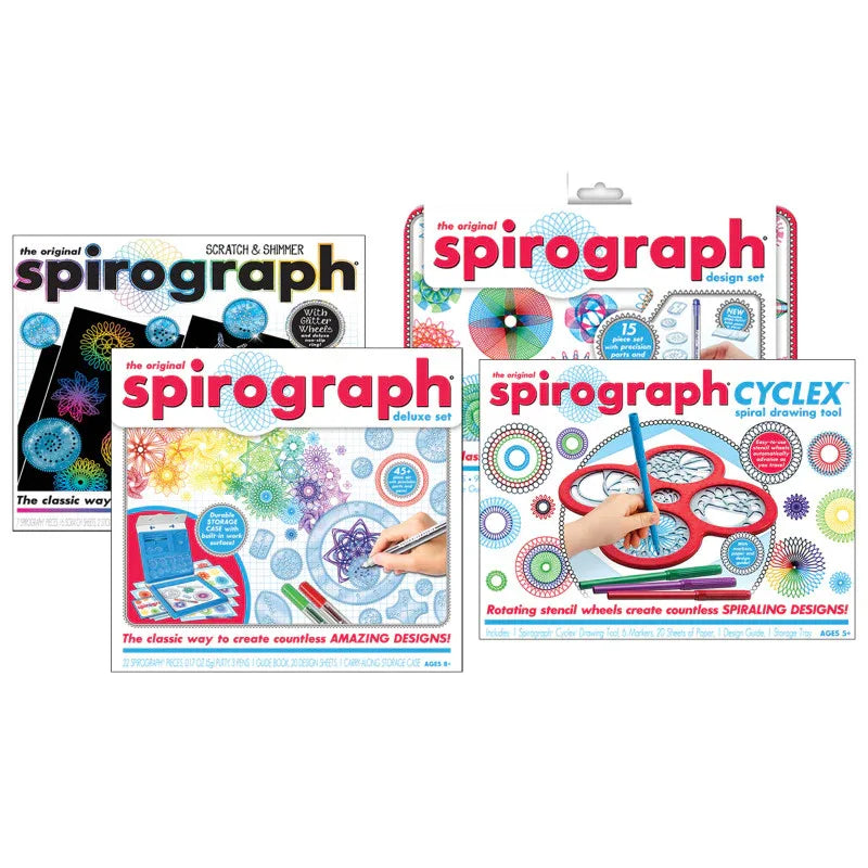 Spirograph&reg; Original, Cyclex, Scratch & Shimmer and Design Tin Sets