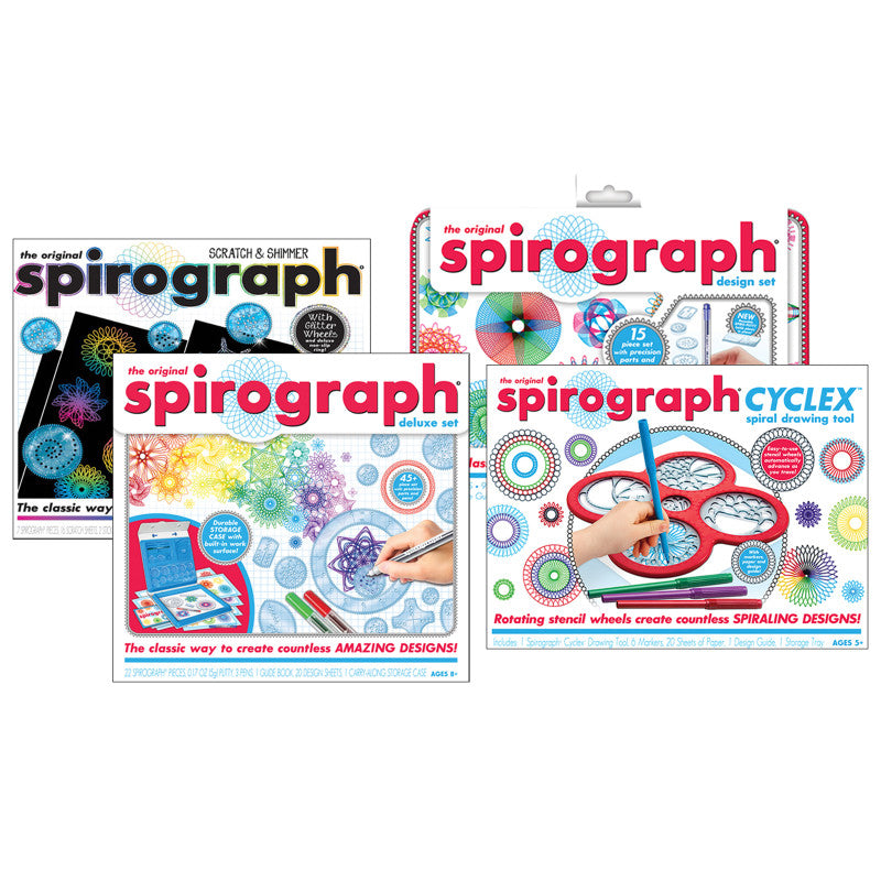 Spirograph&reg; Original, Cyclex, Scratch & Shimmer and Design Tin Sets