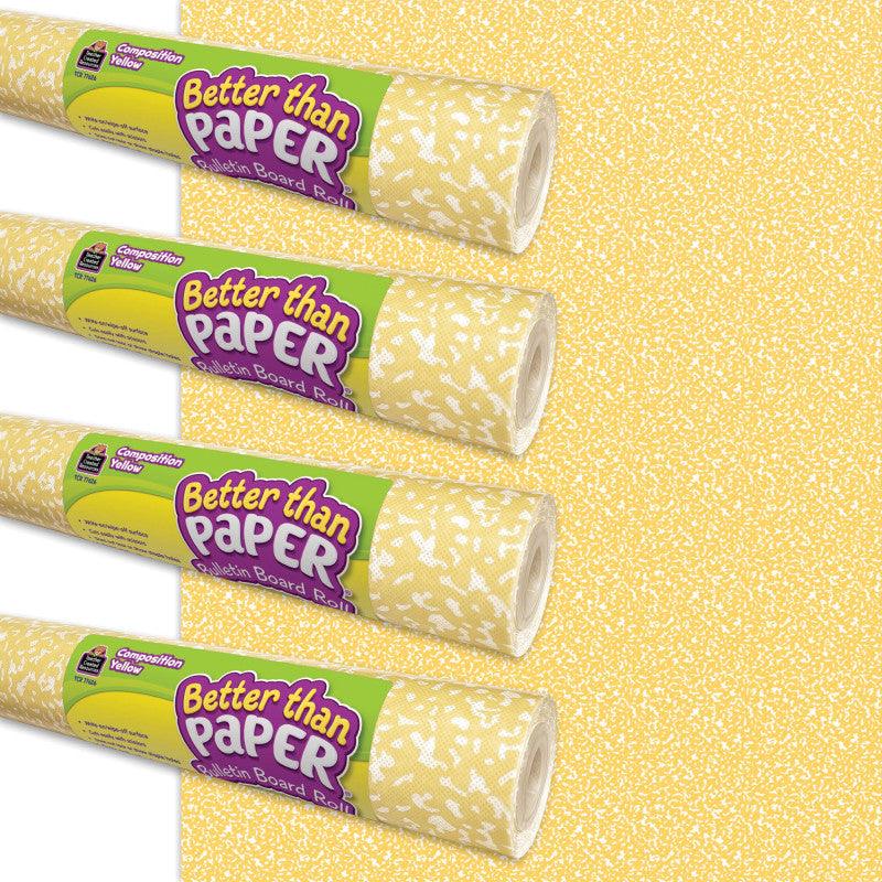 Composition Yellow Better Than PaperÂ® Bulletin Board Roll 4-pack