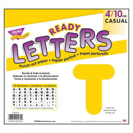 Yellow 4" Casual Uppercase Ready Letters&reg;