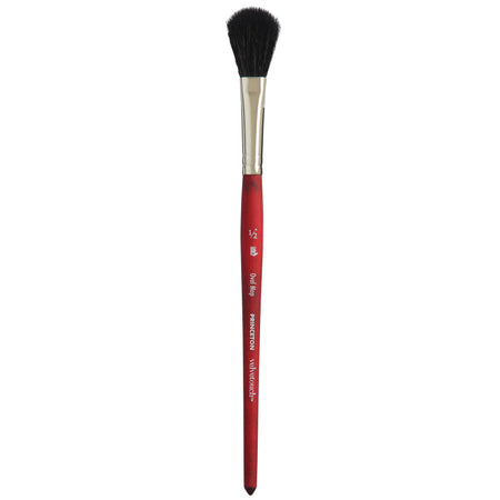 Velvetouch Oval Mop Brush, Synthetic Bristles, Short Handle Mixed Media Paintbrush, Scarlet, Size 1/2 inch, 1 Count