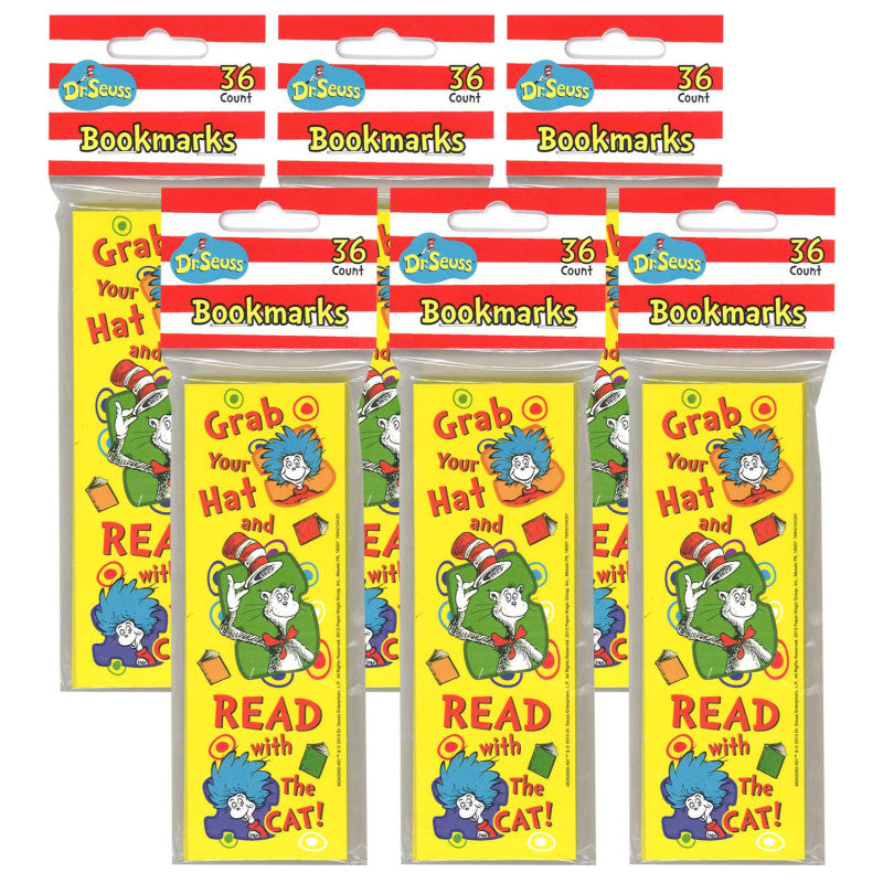 Dr. Seuss&trade; Grab Your Hat Bookmarks, 36 Per Pack, 6 Packs