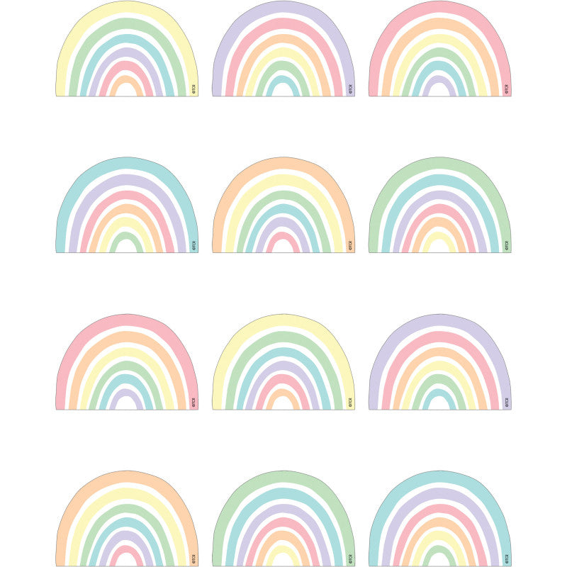 Pastel Pop Rainbows Mini Accents, Pack of 36