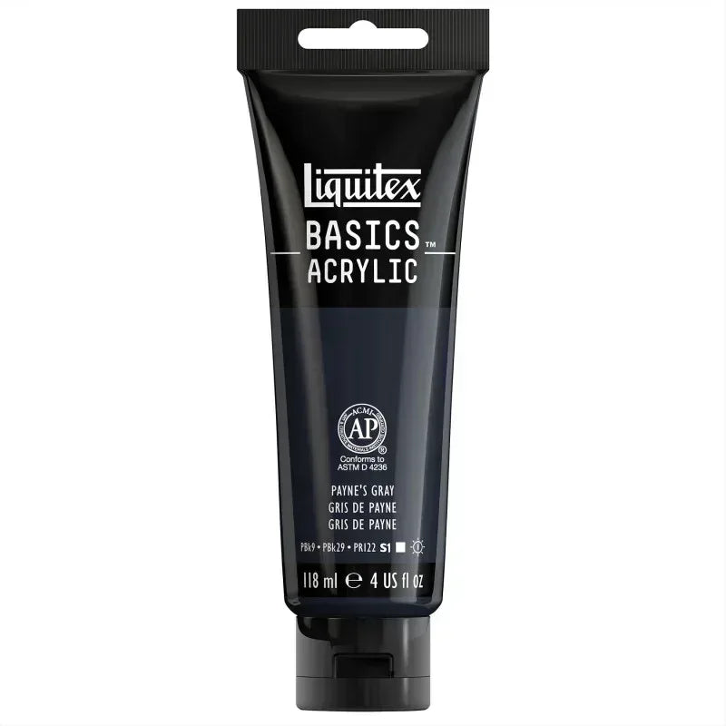 BASICS Acrylic Paint, 118 mL Tube, Payne's Gray