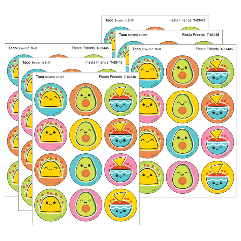 Fiesta Friends, Taco scent Scratch 'n Sniff Stinky Stickers&reg;, 48 Per Pack, 6 Packs
