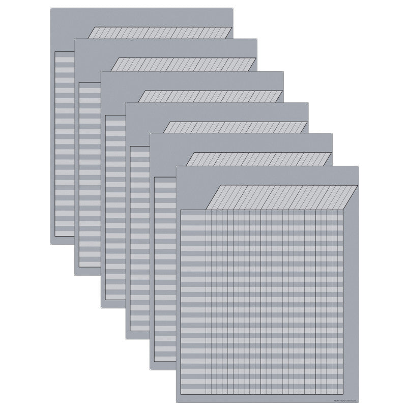 Gray Incentive Write-On/Wipe-Off Chart, Pack of 6