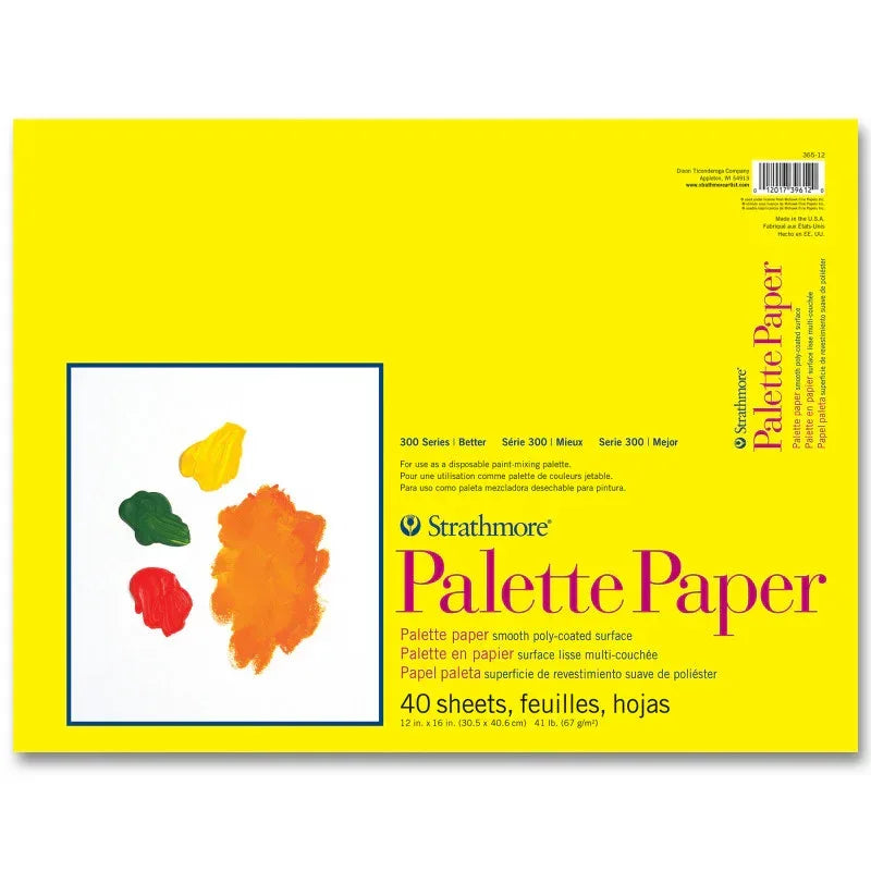 300 Series Palette Paper Pad, Tape Binding, 40 Sheet, 12x16 inch, 1 Count
