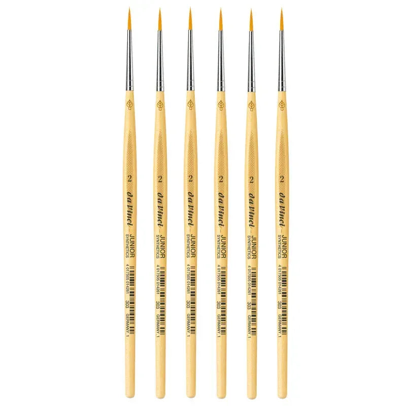 JUNIOR Synthetics Student Brush, Synthetic, Tempera, Round, Series 303, Size 2, Pack of 6