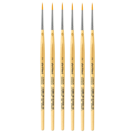 JUNIOR Synthetics Student Brush, Synthetic, Tempera, Round, Series 303, Size 2, Pack of 6