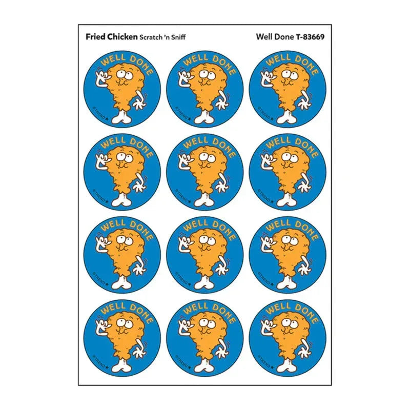 Well Done/ Fried Chicken Scent Stickers, 24 ct.