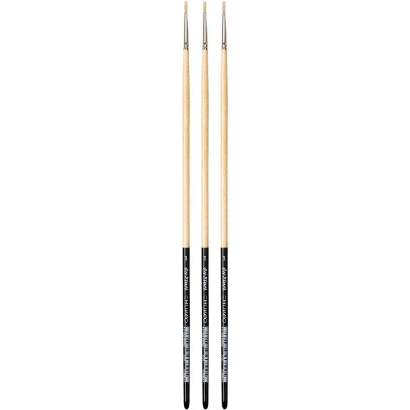 CHUNEO Synthetic Hog Bristle, Oil, Round, Series 7729, Size 1, Pack of 3