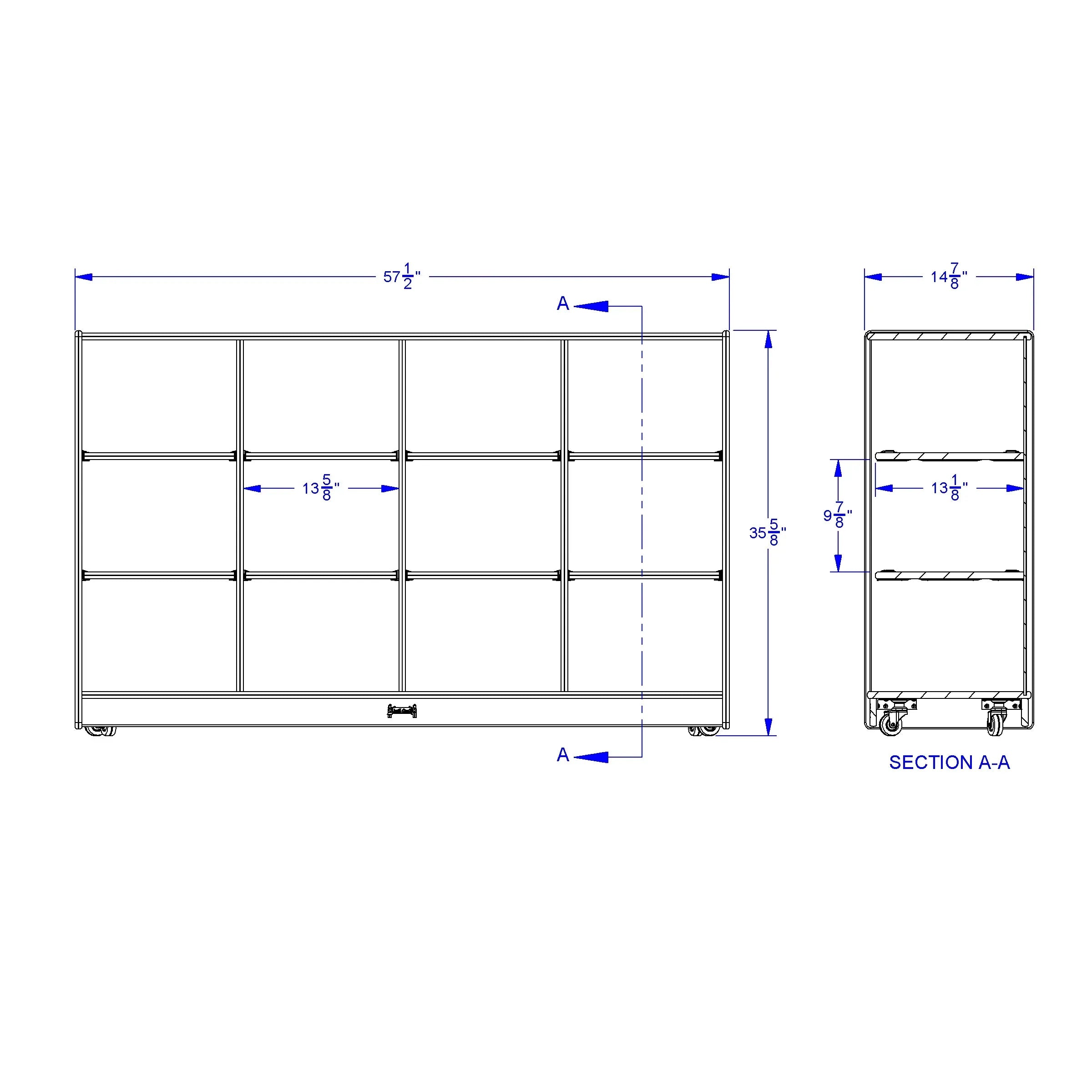 Jonti-Craft® 12 Tub Large Mobile Unit - without Tubs