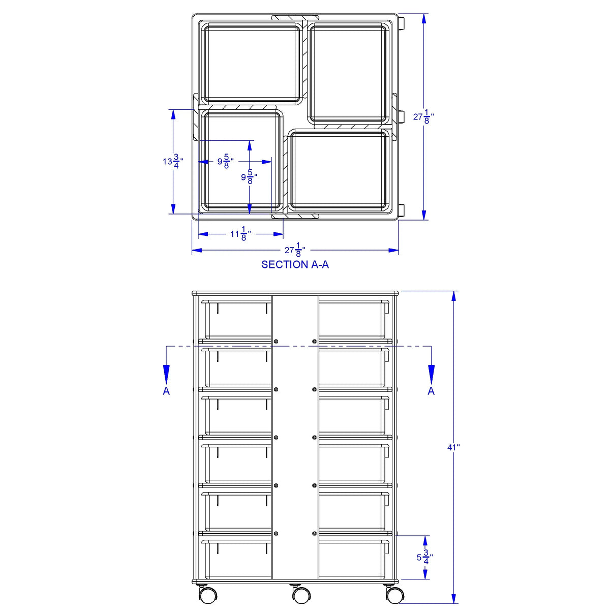 Jonti-Craft® 24 Tub Tower - with Colored Tubs