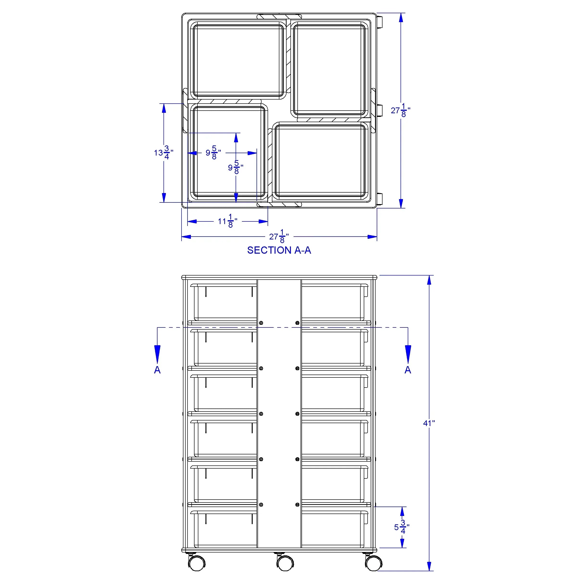 Jonti-Craft® 24 Tub Tower - with Colored Tubs
