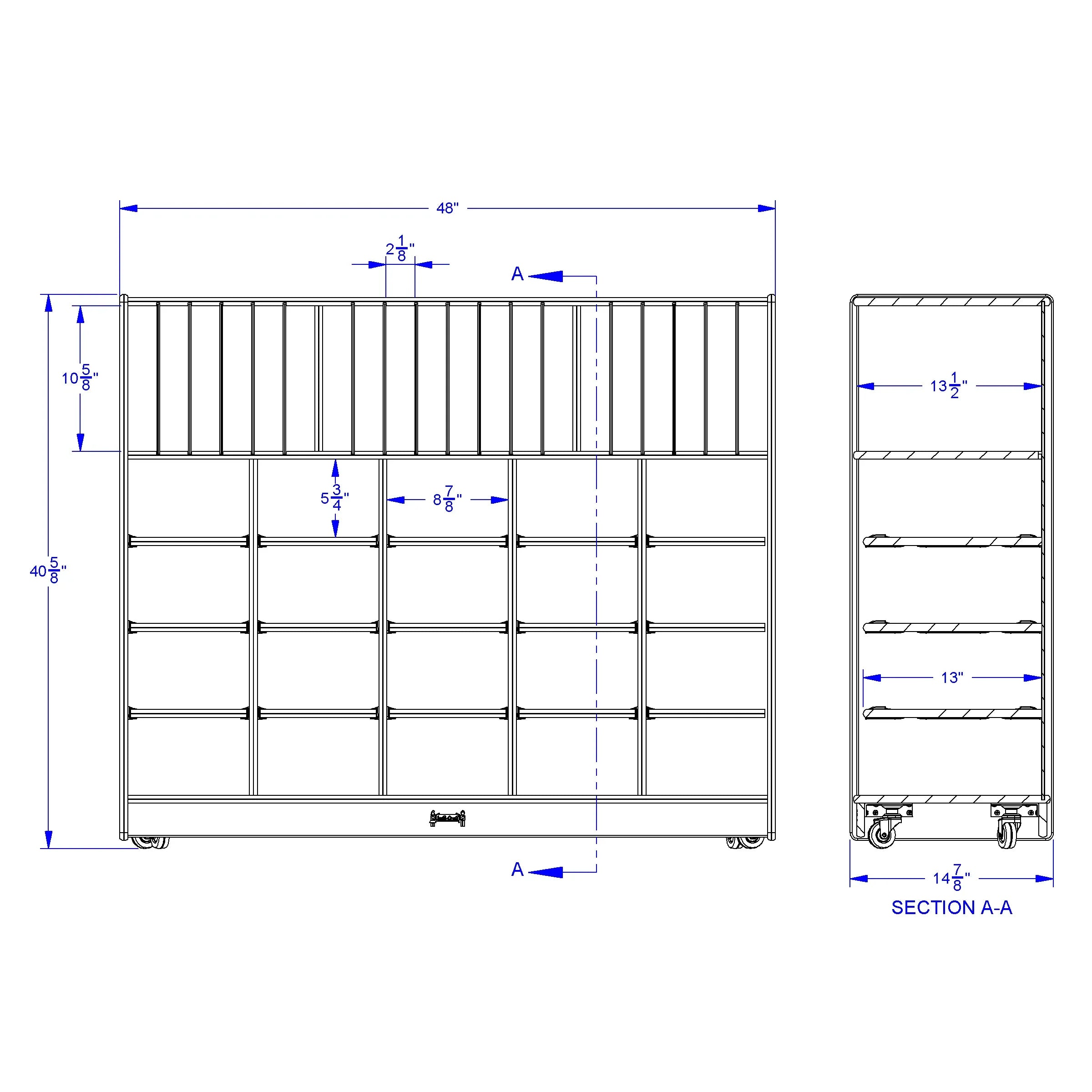Jonti-Craft® Classroom Organizer - with Colored Cubbie-Trays