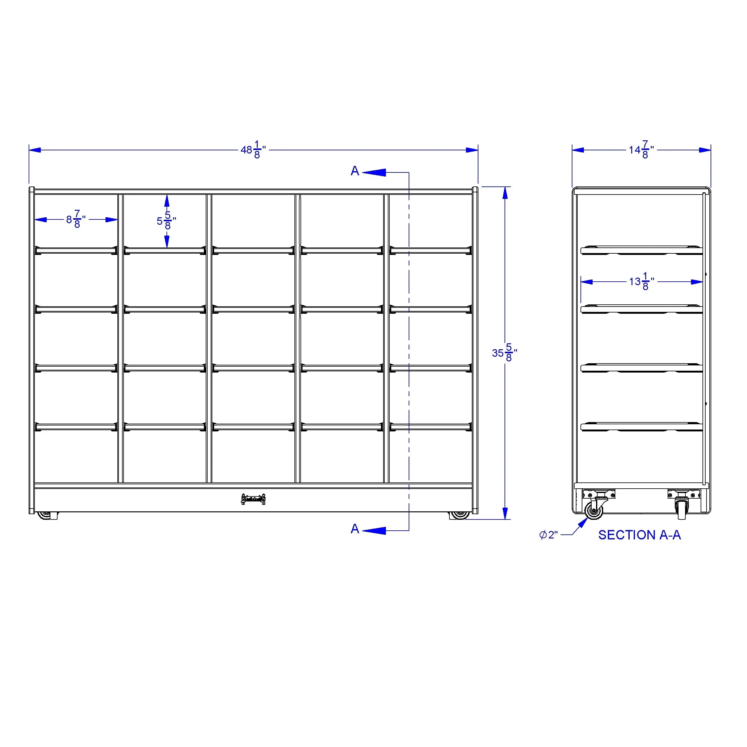 Jonti-Craft® 25 Cubbie-Tray Mobile Storage - without Trays