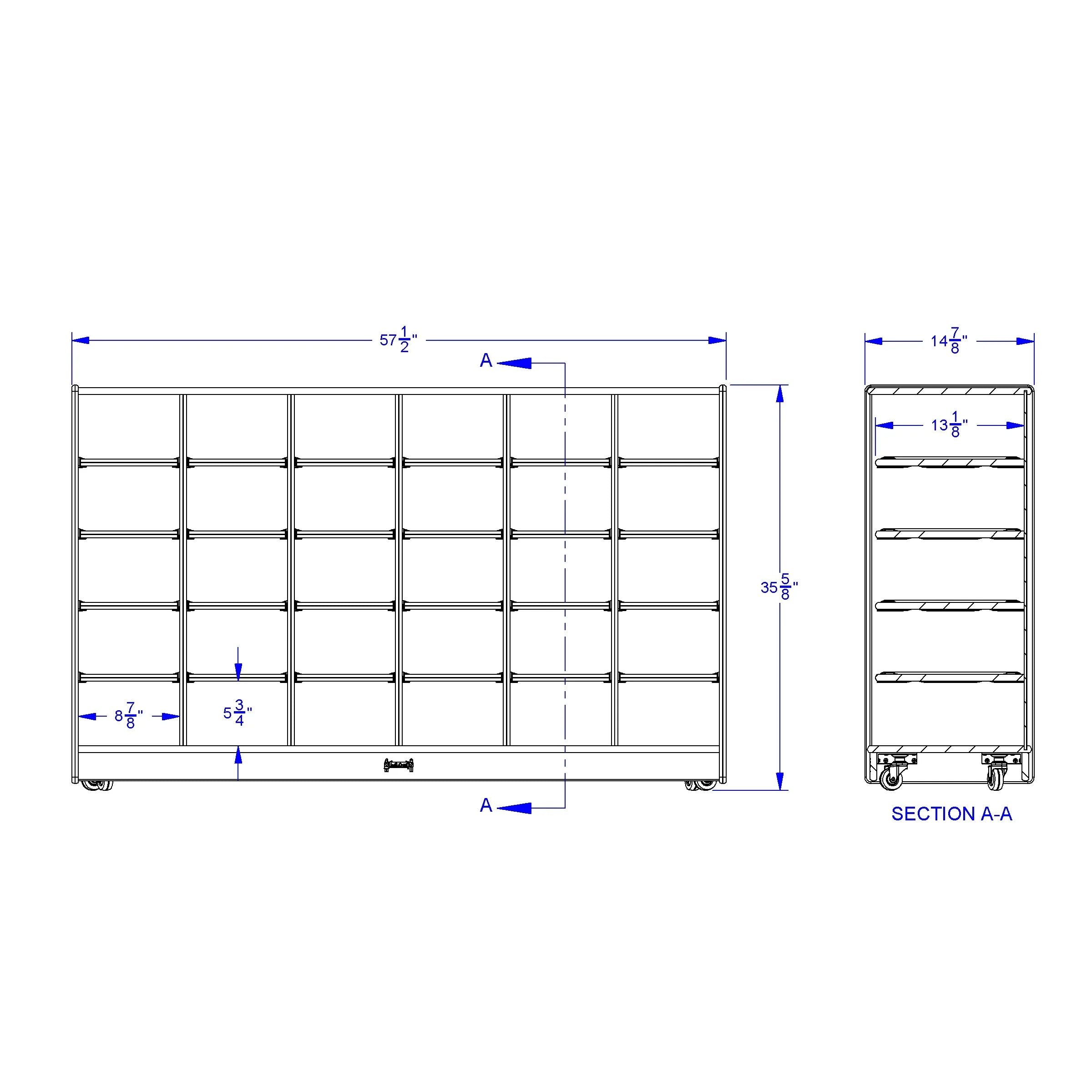 Jonti-Craft® 30 Cubbie-Tray Mobile Storage - without Trays