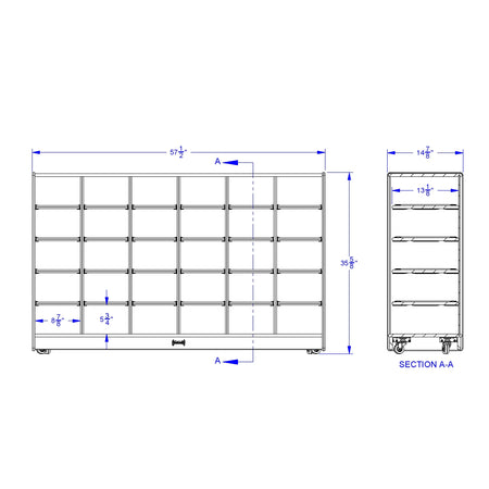 Jonti-Craft® 30 Cubbie-Tray Mobile Storage - without Trays