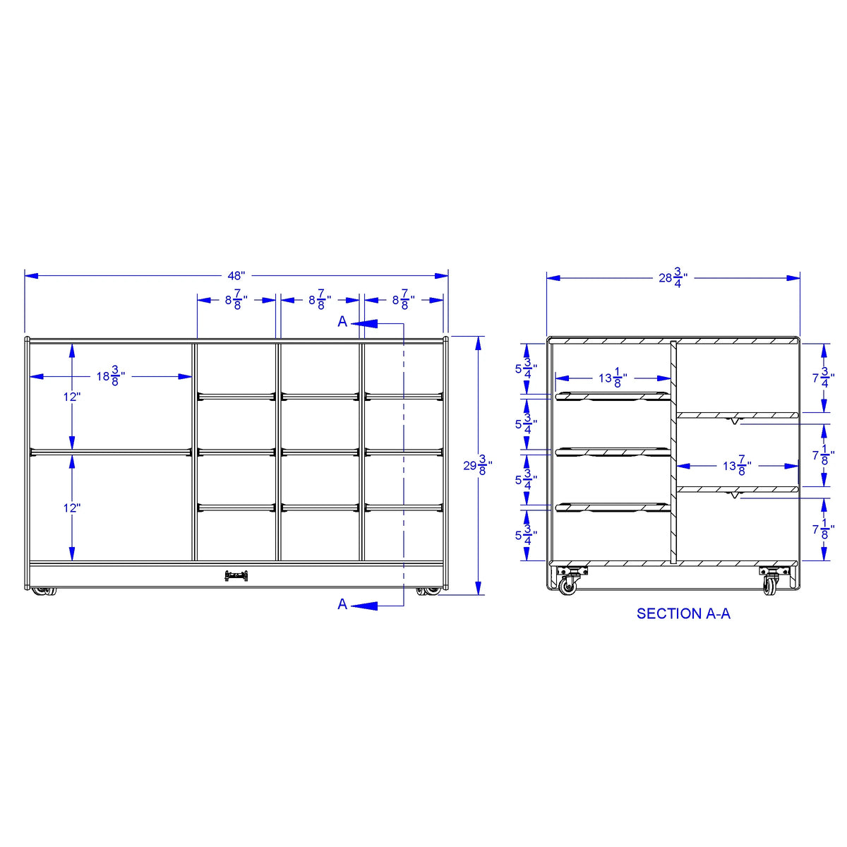 Jonti-Craft® Mobile Storage Island - without Trays