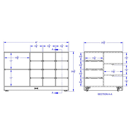 Jonti-Craft® Mobile Storage Island - without Trays