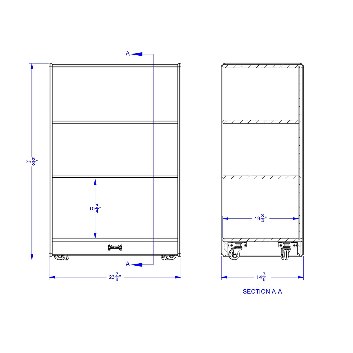 Jonti-Craft® Space-Saver Mobile Straight-Shelf