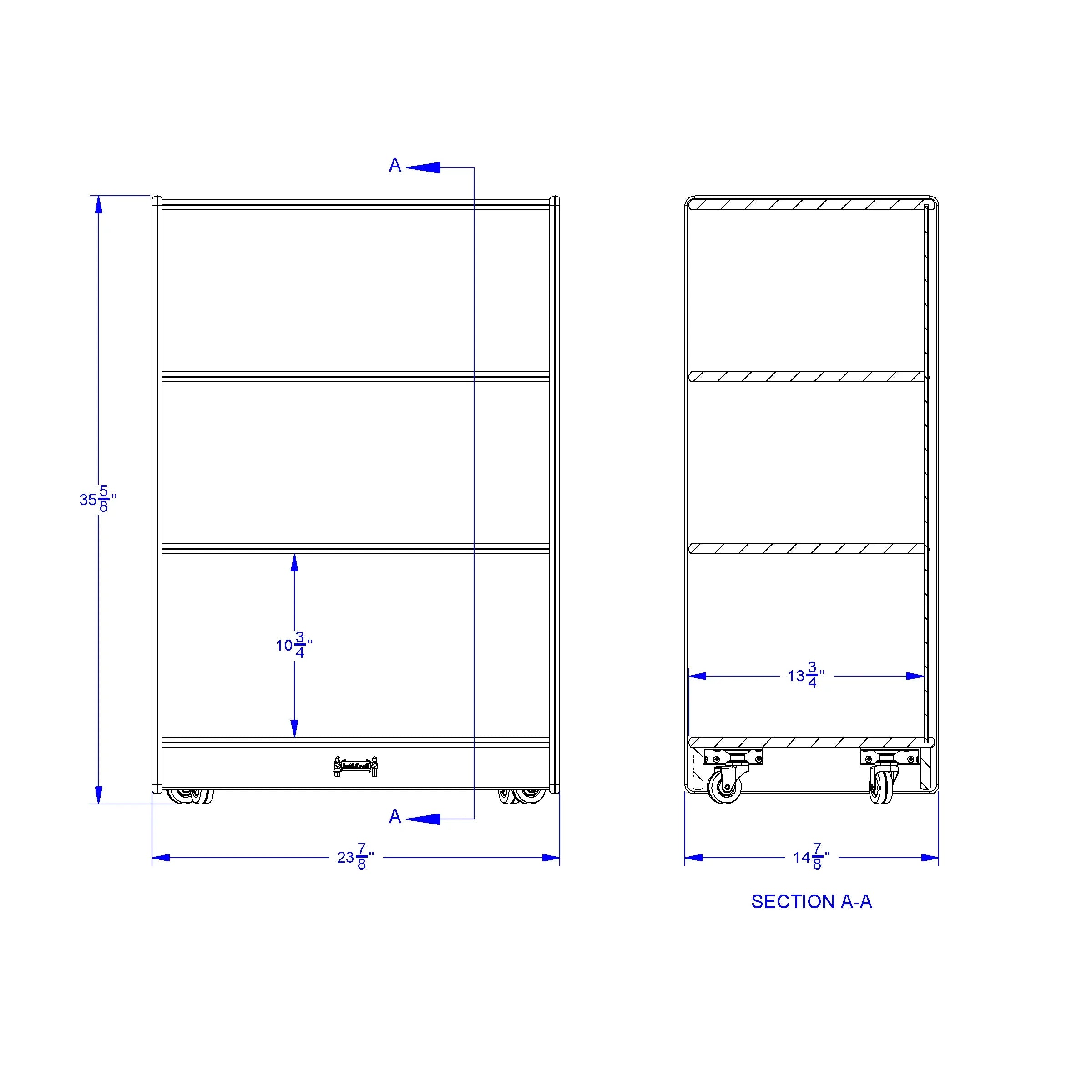 Jonti-Craft® Space-Saver Mobile Straight-Shelf