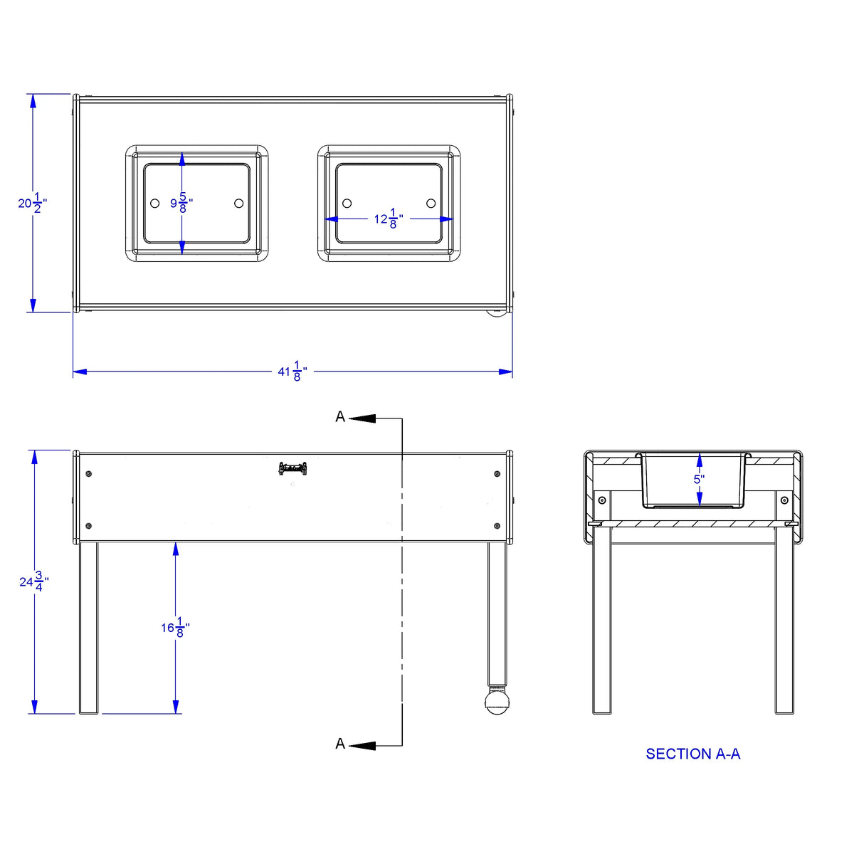 Jonti-Craft® 2 Tub Sensory Table
