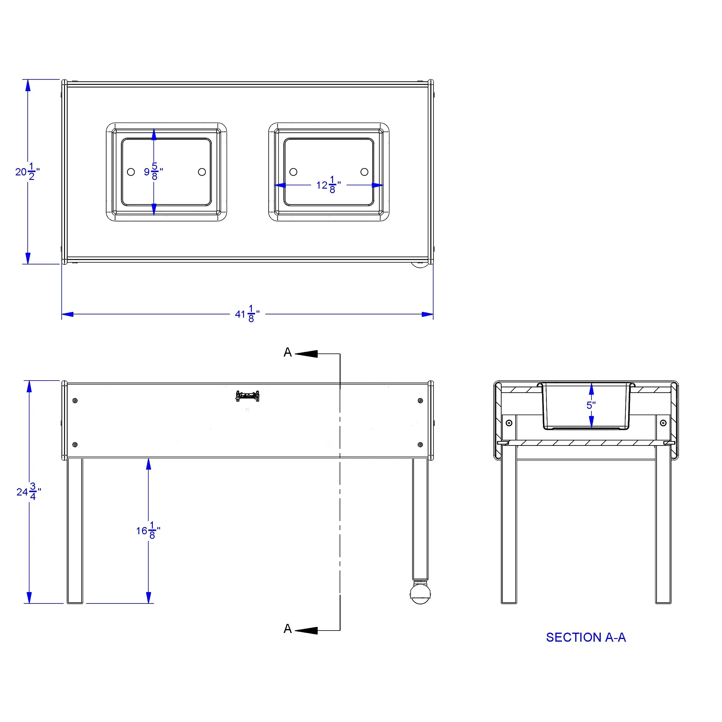 Jonti-Craft® 2 Tub Sensory Table