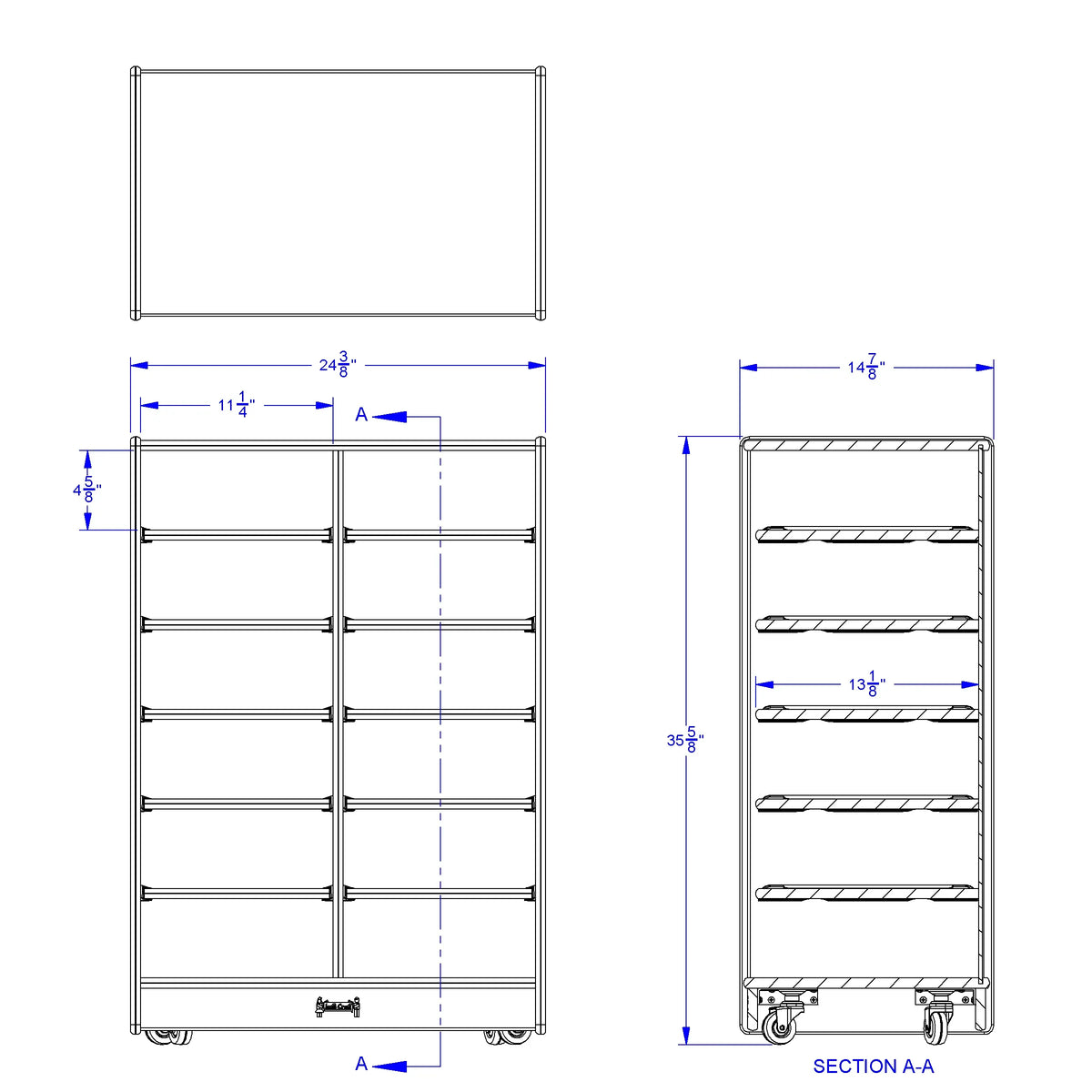 Jonti-Craft® 12 Paper-Tray Mobile Storage - without Paper-Trays