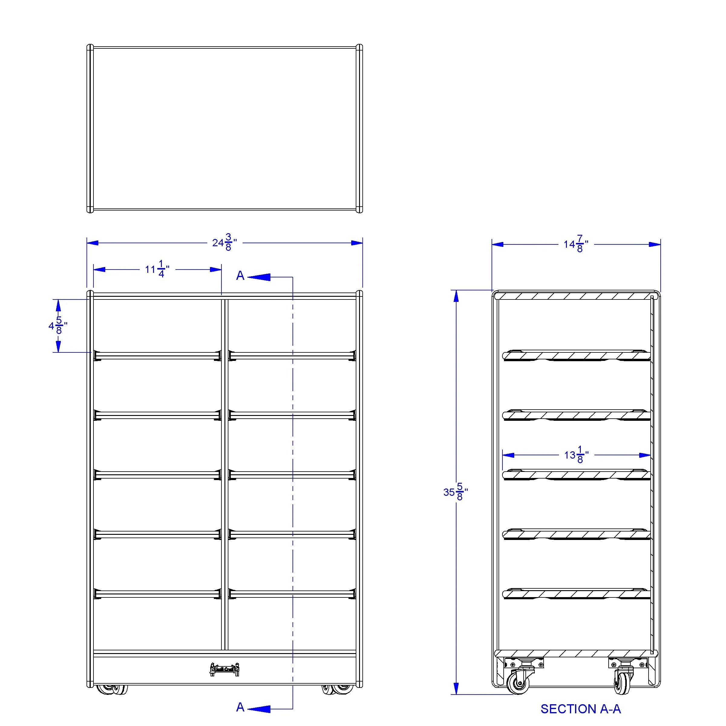 Jonti-Craft® 12 Paper-Tray Mobile Storage - without Paper-Trays