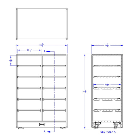 Jonti-Craft® 12 Paper-Tray Mobile Storage - without Paper-Trays
