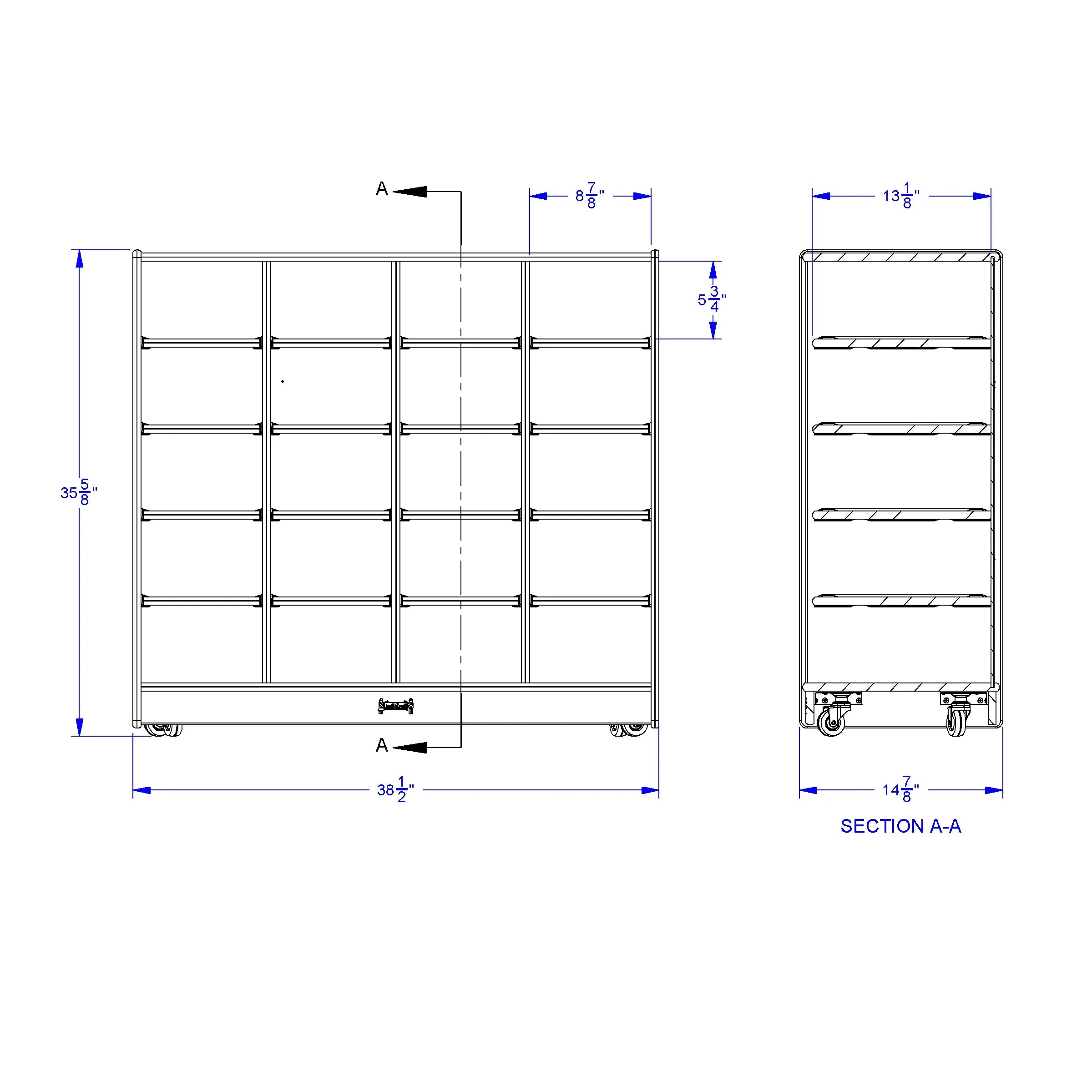 Jonti-Craft® 20 Cubbie-Tray Mobile Unit - without Trays