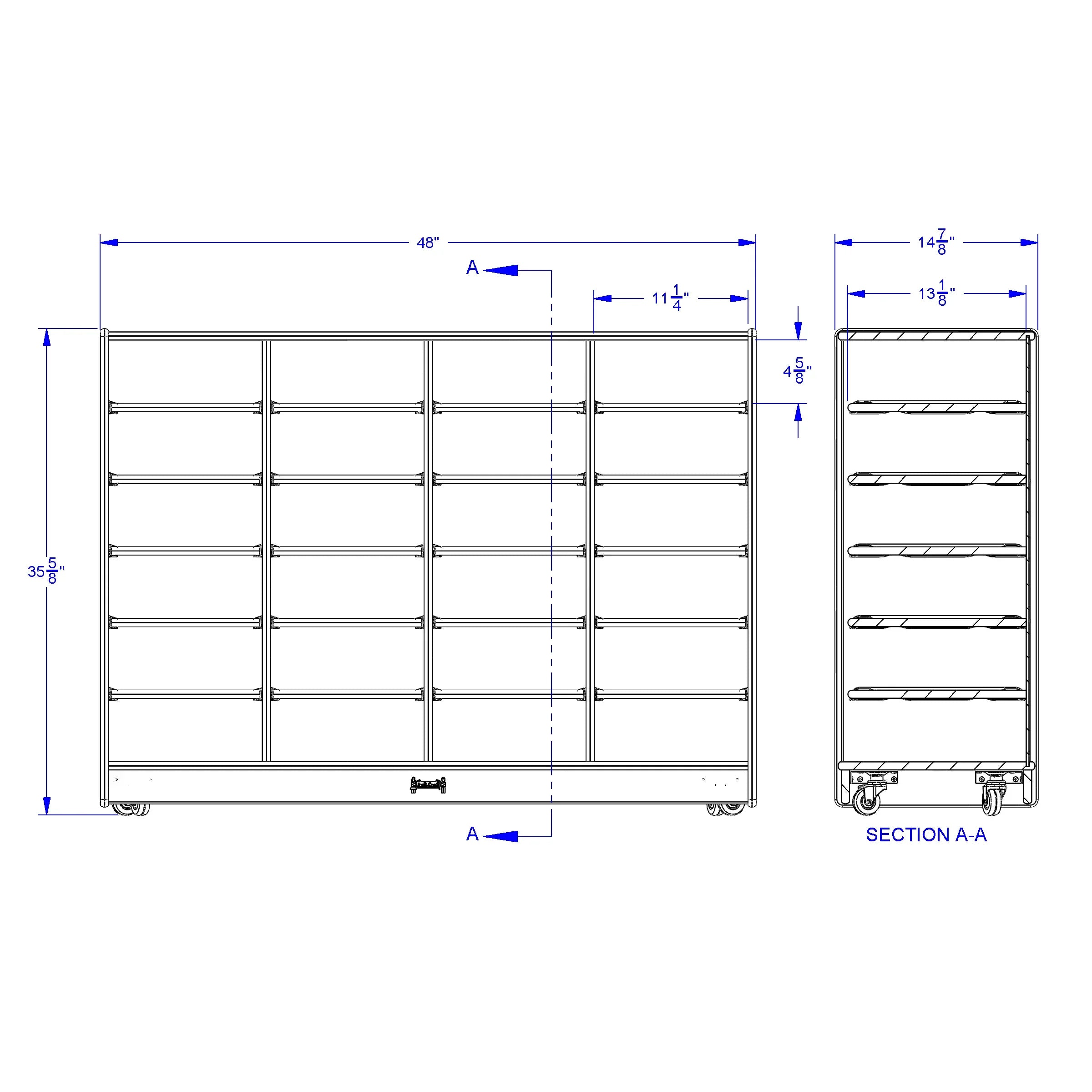 Jonti-Craft® 24 Paper-Tray Mobile Storage - without Paper-Trays