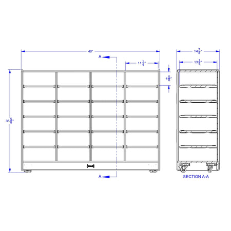Jonti-Craft® 24 Paper-Tray Mobile Storage - without Paper-Trays