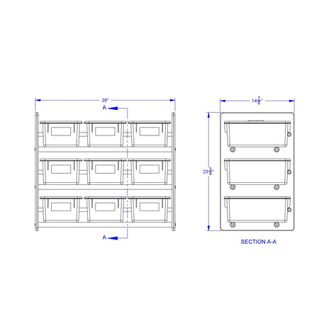 Jonti-Craft® Cubbie-Tray Storage Rack - with Colored Cubbie-Trays