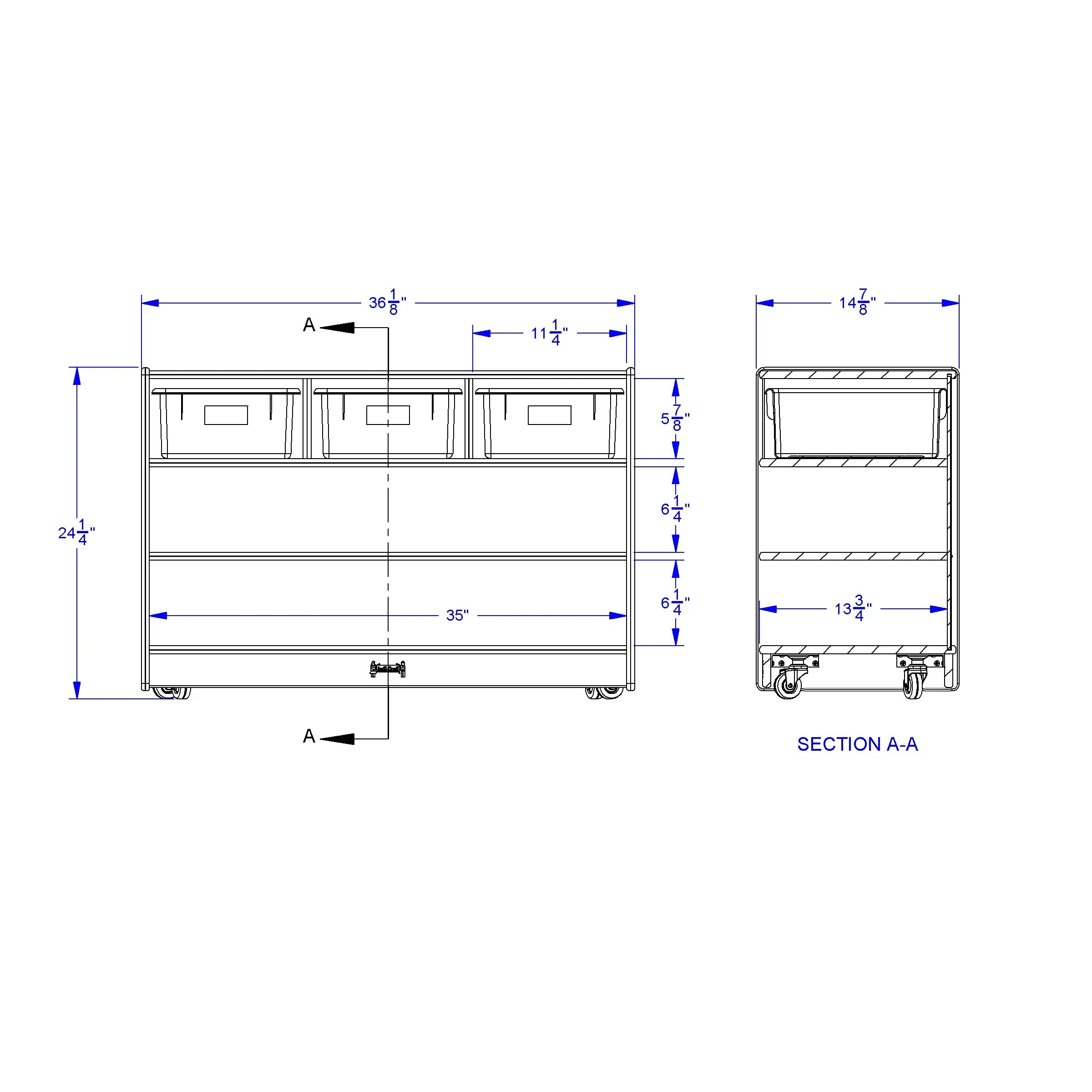 Jonti-Craft® STEM Combo Mobile Storage Unit – with Clear Tubs