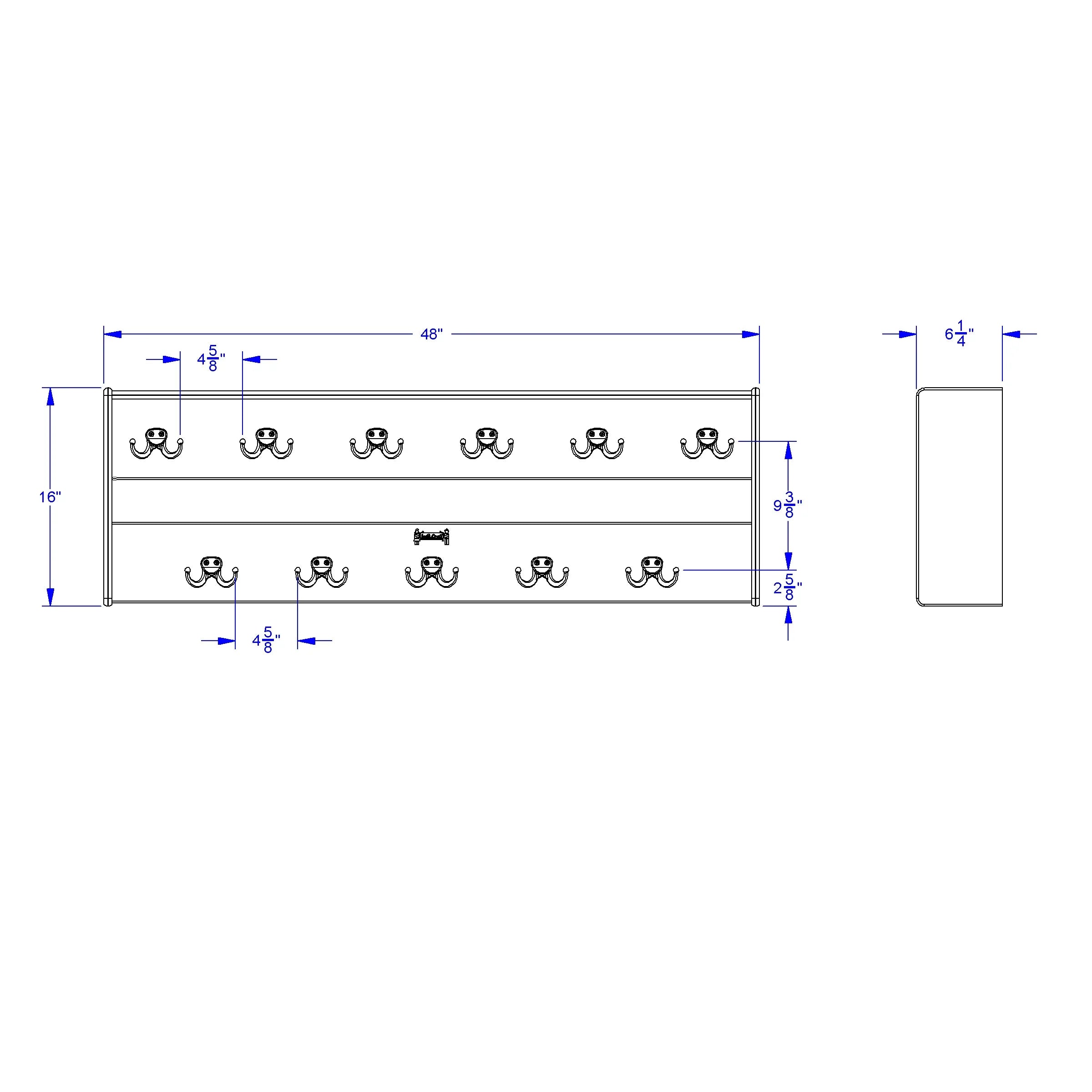 Jonti-Craft® Double Wall Mount Coat Rail