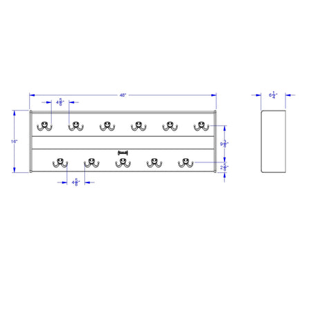 Jonti-Craft® Double Wall Mount Coat Rail