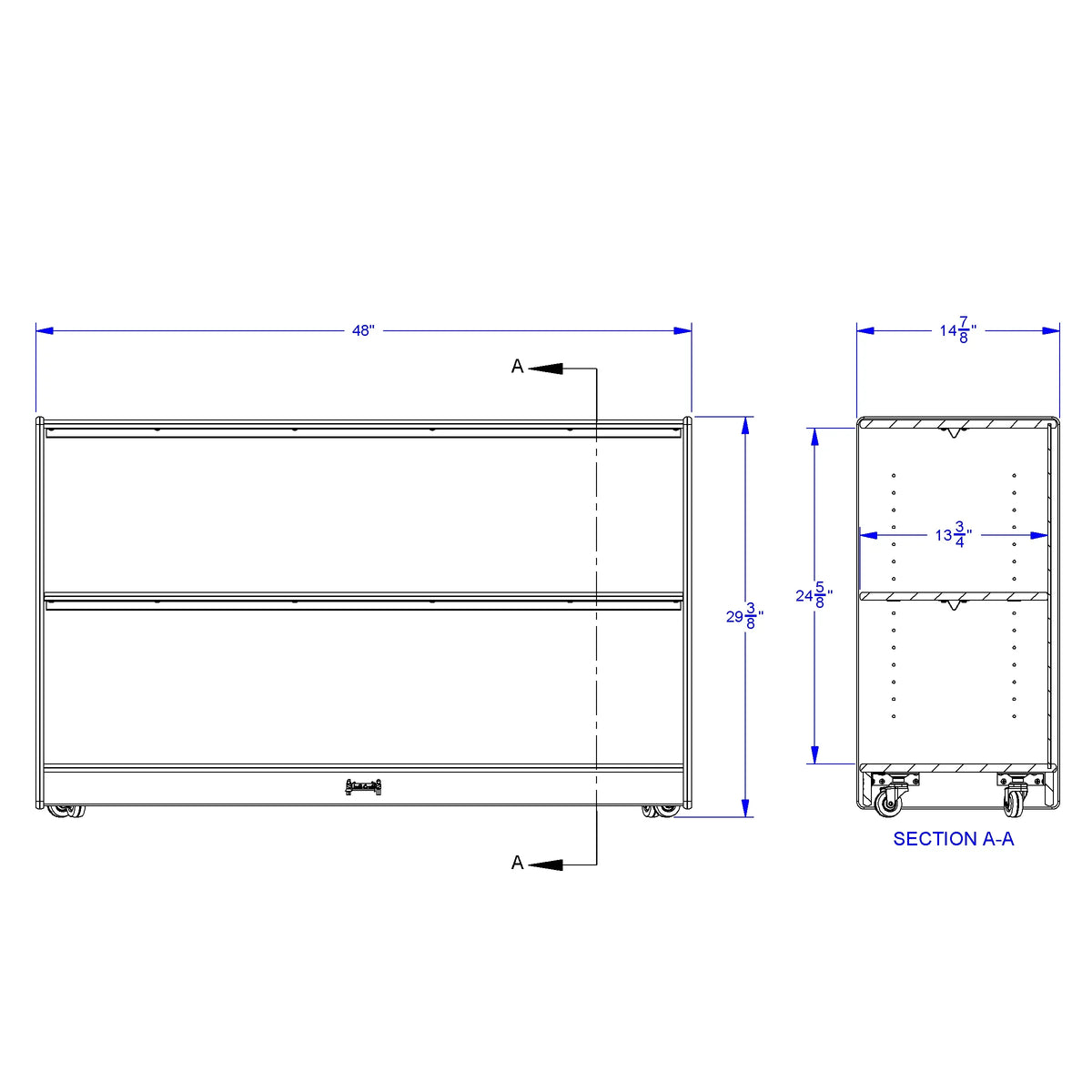 Jonti-Craft® Low Adjustable Mobile Straight-Shelf