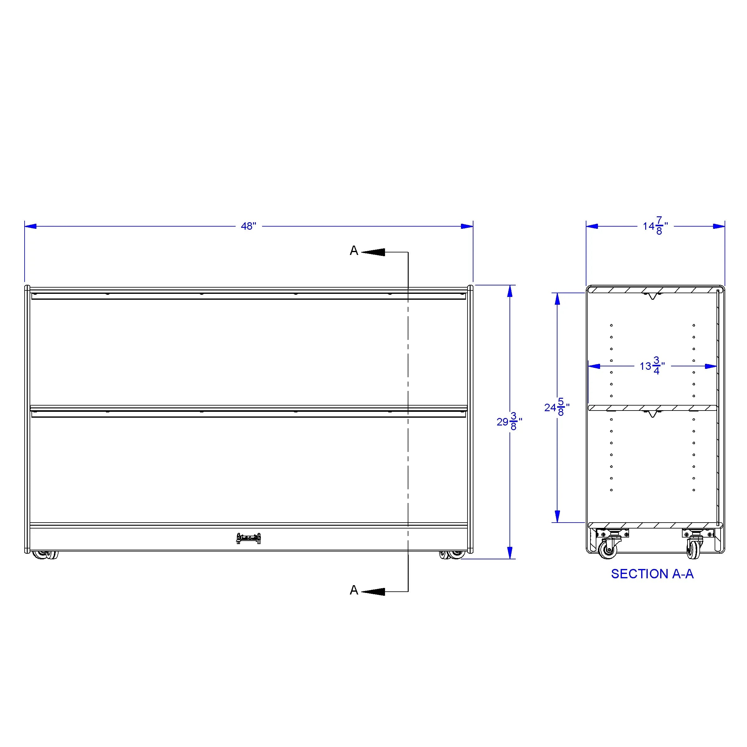 Jonti-Craft® Low Adjustable Mobile Straight-Shelf