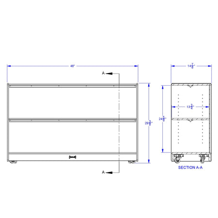 Jonti-Craft® Low Adjustable Mobile Straight-Shelf