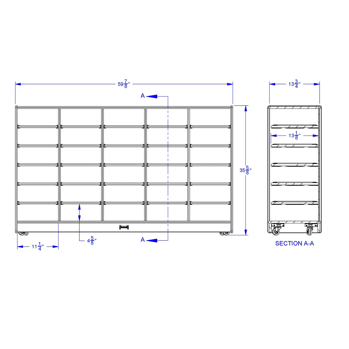Jonti-Craft® 30 Paper-Tray Mobile Storage - without Paper-Trays