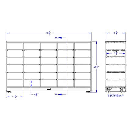 Jonti-Craft® 30 Paper-Tray Mobile Storage - without Paper-Trays
