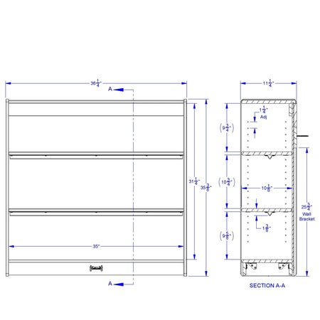 Rainbow Accents® Short Bookcase - Gray
