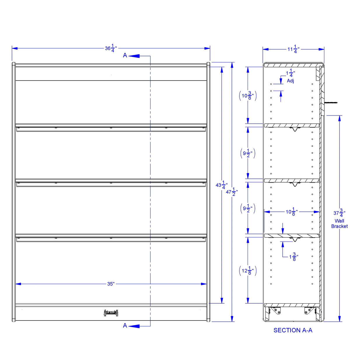 Rainbow Accents® Standard Bookcase - Blue
