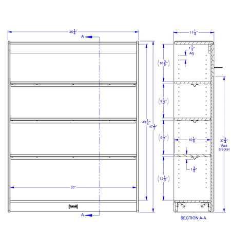 Rainbow Accents® Standard Bookcase - Blue