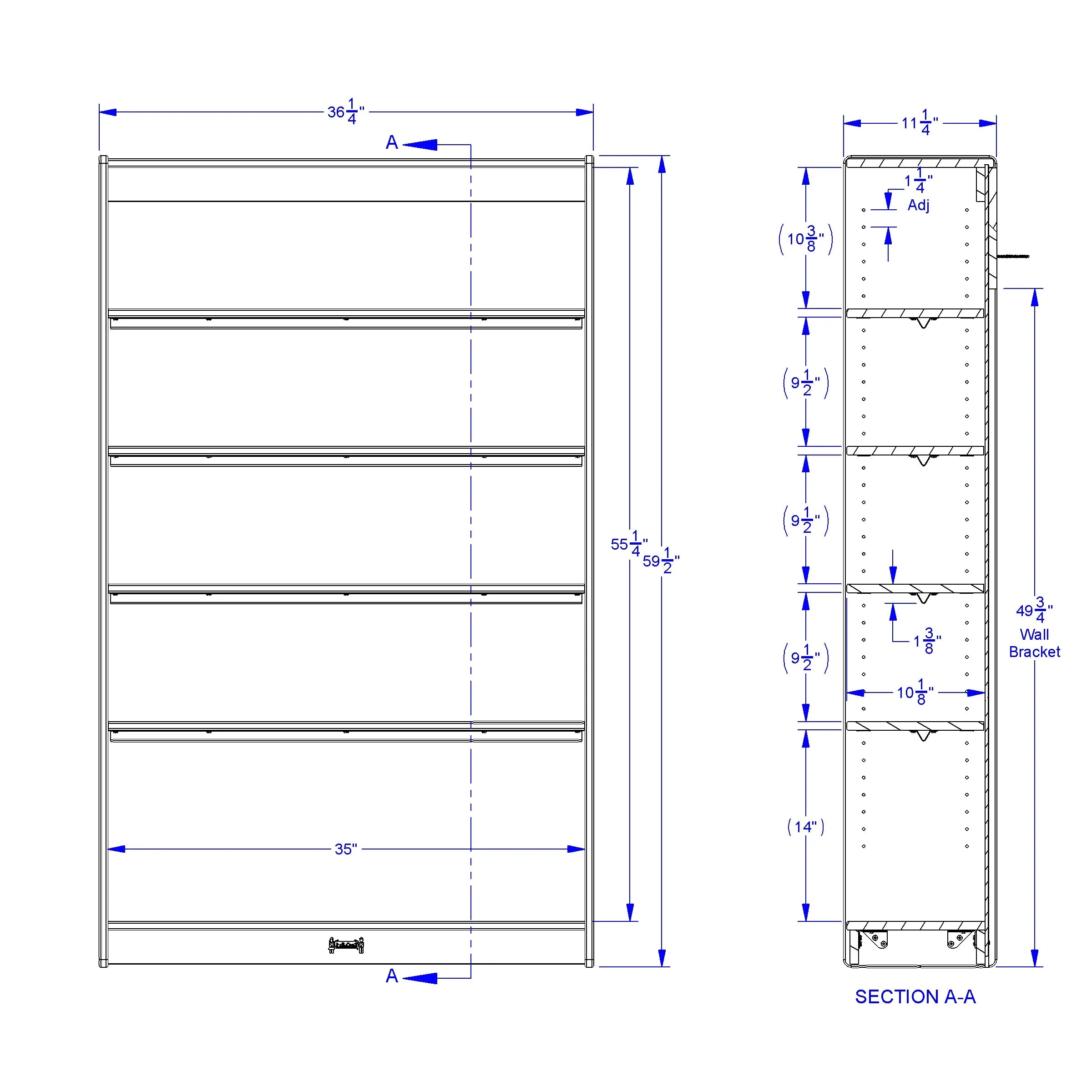 Rainbow Accents® Tall Bookcase - Key Lime Green